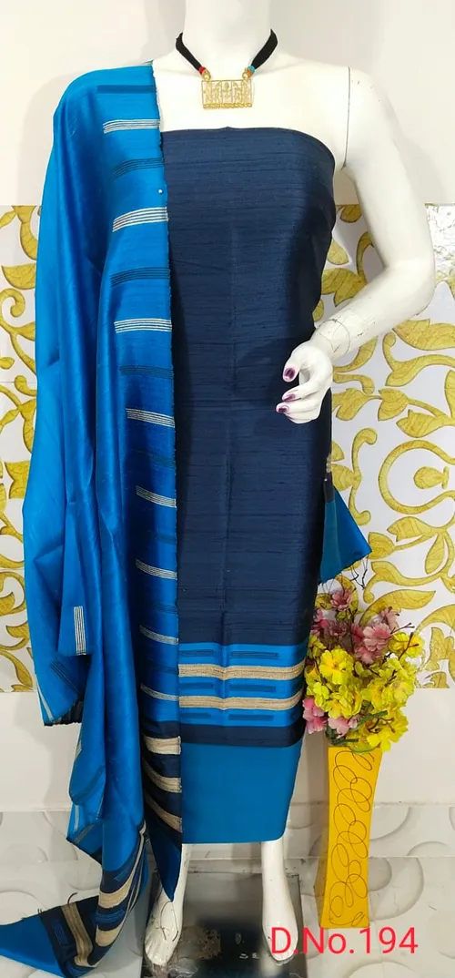 Elegant Tussar Dupion Salwar Suit